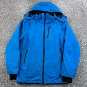 Liquid Snowboard Jacket Mens XL Blue Hooded Insulated Ski Parka Coat